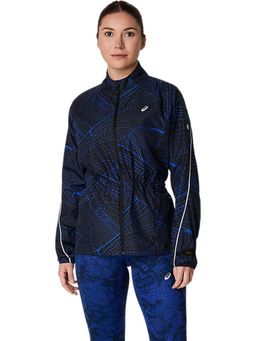 ASICS - Women Performance Black Cobalt Road Lite-Show Packable Jacket