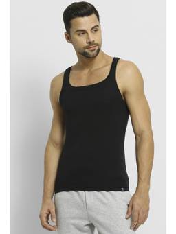 Van Heusen - Men Black Solid Tank Top