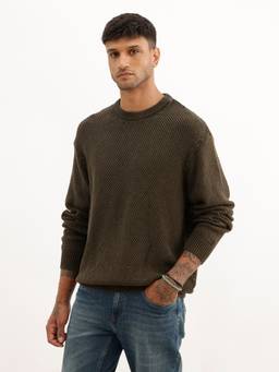 WROGN - Comfort Fit Textured Knited Sweater