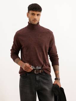 WROGN - Solid Regular Fit Turtle Neck Sweater