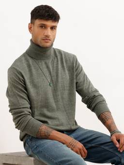 WROGN - Solid Comfort Fit Turtle Neck Sweater