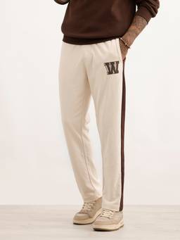 WROGN - Regular Fit Placement Printed Knitted Trackpant