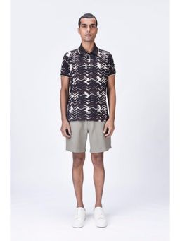 Genes Lecoanet Hemant - Regular Fit Polo T-Shirt With Solar Wave Check Print