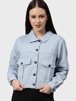 Campus Sutra - Blue Solid Jacket