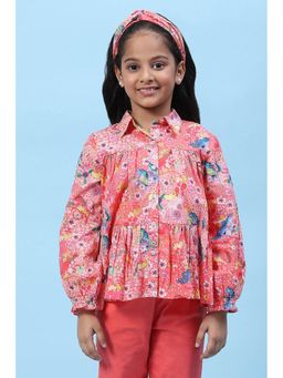 Biba - Pink Printed Fusion Shirt