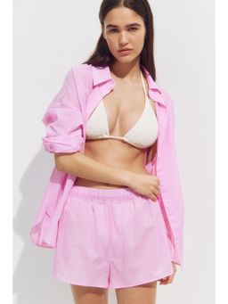 H&M - Women Pink Cotton beach shorts
