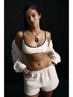 H&M - Women White Loose-fit beach shorts