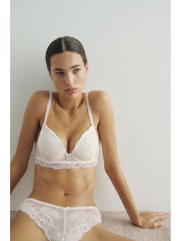 H&M - Women White Lace push-up bra