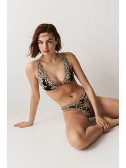 H&M - Women Black 2-pack lace thong briefs