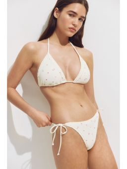 H&M - Women White Cheeky Tie tanga bikini bottoms