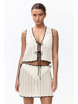 H&M - Women White Crochet-look beach skirt