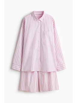 H&M - Women Pink Cotton Shorts and Shirts
