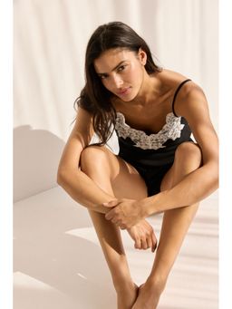 H&M - Women Black Ribbed jersey Top and Shorts