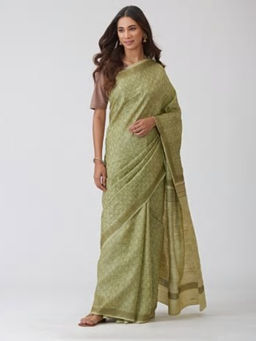 Fabindia - Silk Hand Block Print Sari