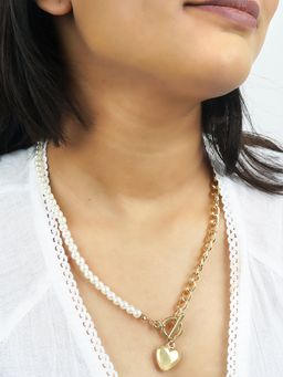 Joker and Witch - Joker & Witch Dove Pearl With Chainlink Necklace