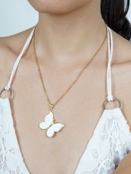 Joker and Witch - Joker & Witch Zaria White Butterfly Charm Necklace