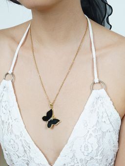 Joker and Witch - Joker & Witch Zaria Black Butterfly Charm Necklace