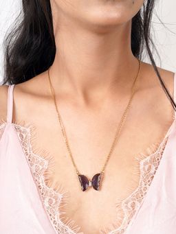 Joker and Witch - Joker & Witch Lainey Violet Butterfly Necklace
