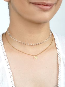 Joker and Witch - Joker & Witch Beaded Wing Layered Necklace