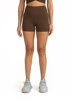 Hunnit - Zen Women Brown Stretchable Shorts