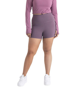 Hunnit - Zen Women Mauve Stretchable Shorts