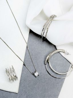 Joker and Witch - Silver Cashmere Jewellery Set for Women