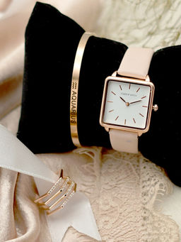 Joker and Witch - Joker & Witch White Stainless Steel Watch and Bracelet With Ring (Set of 3)