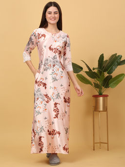 Sweet Dreams - Women Pink Floral Nightdress
