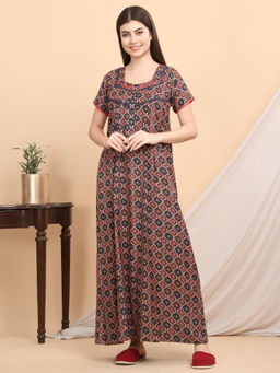 Sweet Dreams - Women Multi-Color Printed Nightdress