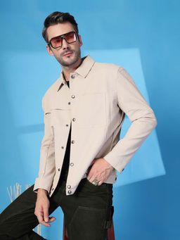 CHKOKKO - Off White Dlanxa Men Shacket