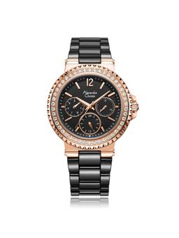 Alexandre Christie - Women's Multifunction Quartz Black Dial Watch - 2337BFBRGBADR (M)