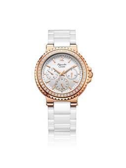 Alexandre Christie - Women's Multifunction Quartz White Dial Watch - 2337BFBRGSLDR (M)