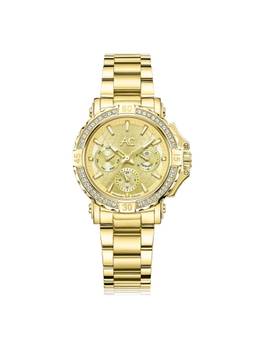Alexandre Christie - Women's Multifunction Quartz Gold Dial Watch - 9205BFBGPIVDR (M)