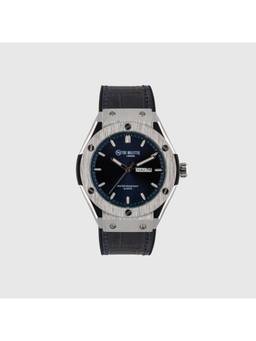 THE HOLISTIK - Apex Steel Bold Dial Men’s Crocodile Leather Strap Watch - TH-MTW-BL-113 (L)