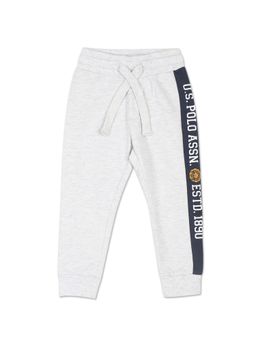 U.S. POLO ASSN. - Boys Grey Mid Rise Solid Joggers