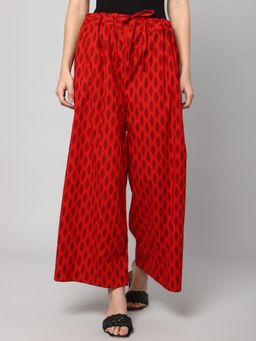 Aditi Wasan - Women Red Floral Printed Culottes