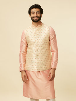 Manyavar - Beige Brocade Hand Embroidery Jackets