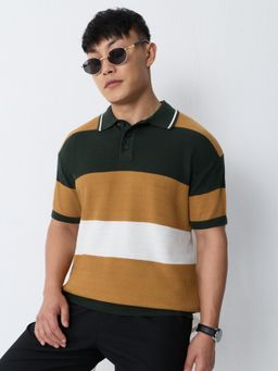 The Souled Store - Jacquard Polo: Oak Tree Mens Polo T-Shirt