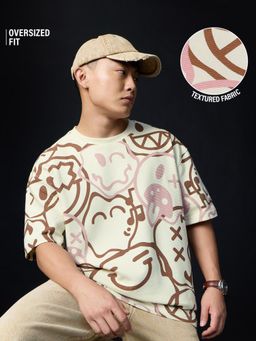 The Souled Store - Official Smiley: All The Feels Mens Oversized T-Shirt