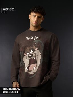 The Souled Store - Official Looney Tunes: The Wild Soul Mens Oversized Full Sleeve T-Shirt