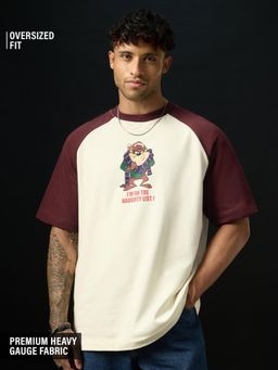 The Souled Store - Official Looney Tunes: Christmas Mens Oversized T-Shirt