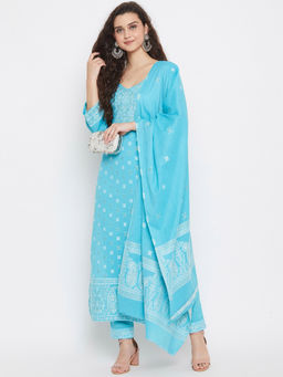 Safaa - Cotton Woven Zari Design Women Unstitched Dress Material with Dupatta