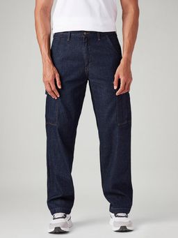 Levi's - Men'S 568 Dark-Blue Loose Fit Mid Rise Cargos