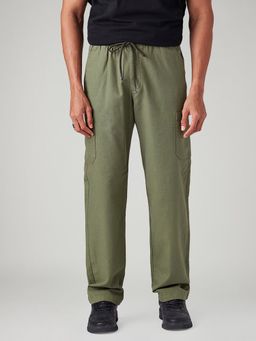 Levi's - Men'S Olive Relaxed Tapered Fit Mid Rise Linen Cargos