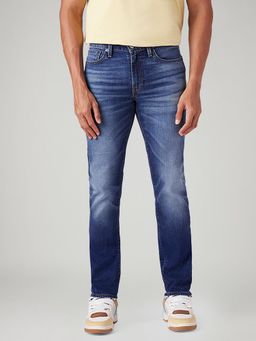 Levi's - Men 511 Blue Slim Fit Mid Rise Linen Jeans