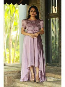 Fiorebymalar - Women Mauve Saira High Low Gown