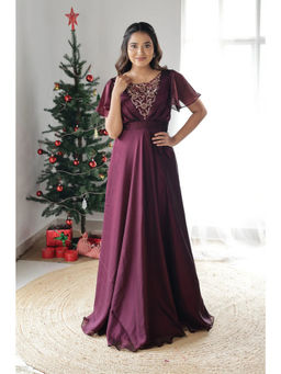 Fiorebymalar - Women Wine Cecily Gown