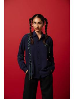 ORE OFE - Blue Seoul Strings Blue Shirt
