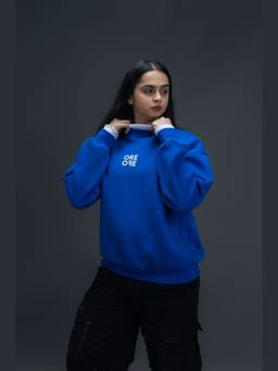 ORE OFE - Women Blue Contrast Sweatshirt