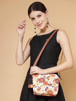 Anekaant - Floral Printed Tassel Sling Bag